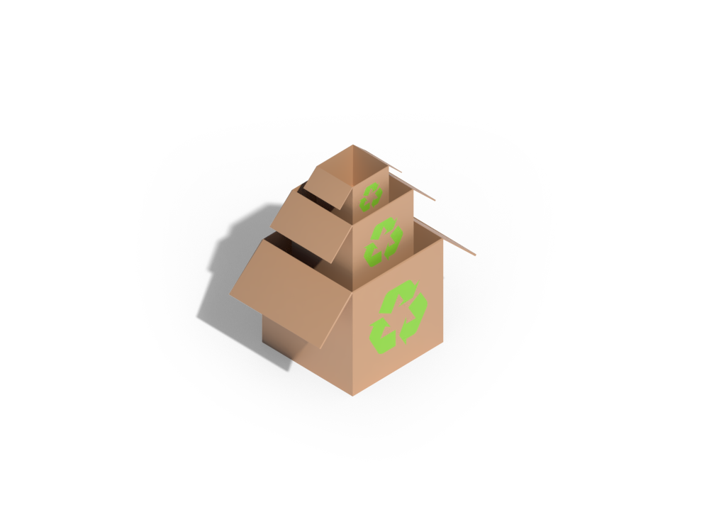 Boxes stacked inside each other