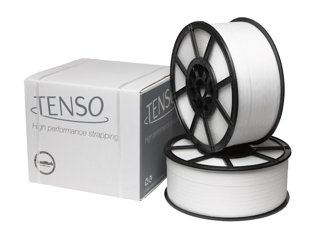 black strapping plastic core